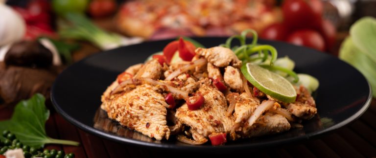 Brownies with raspberry sauce and chocolate ganache