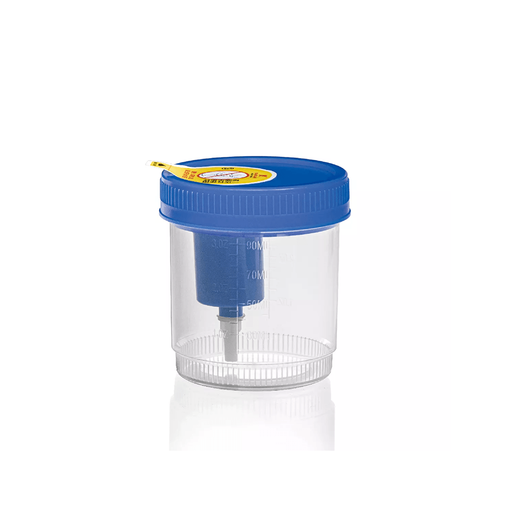 Urine Specimen Container with an Integrated Device